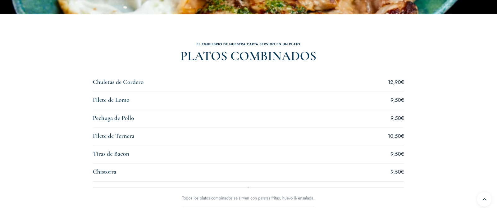 Platos Combinados La Pinta