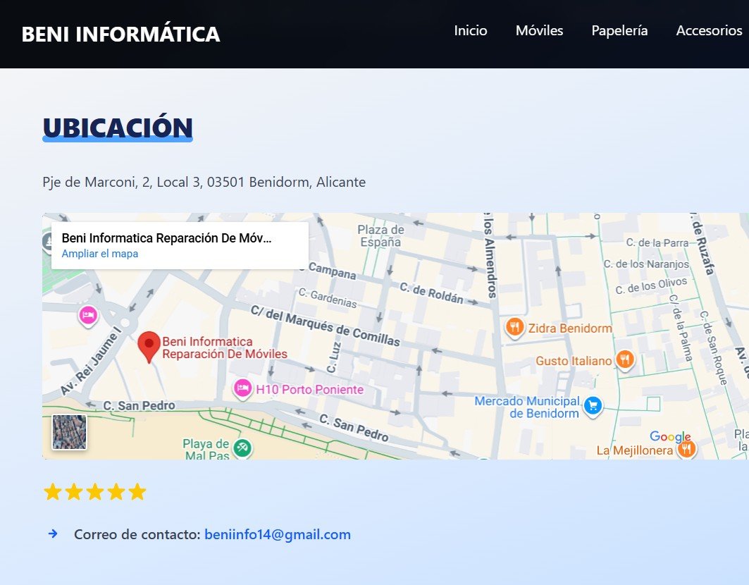 Ubicación de Beni Informática en Benidorm Alicante