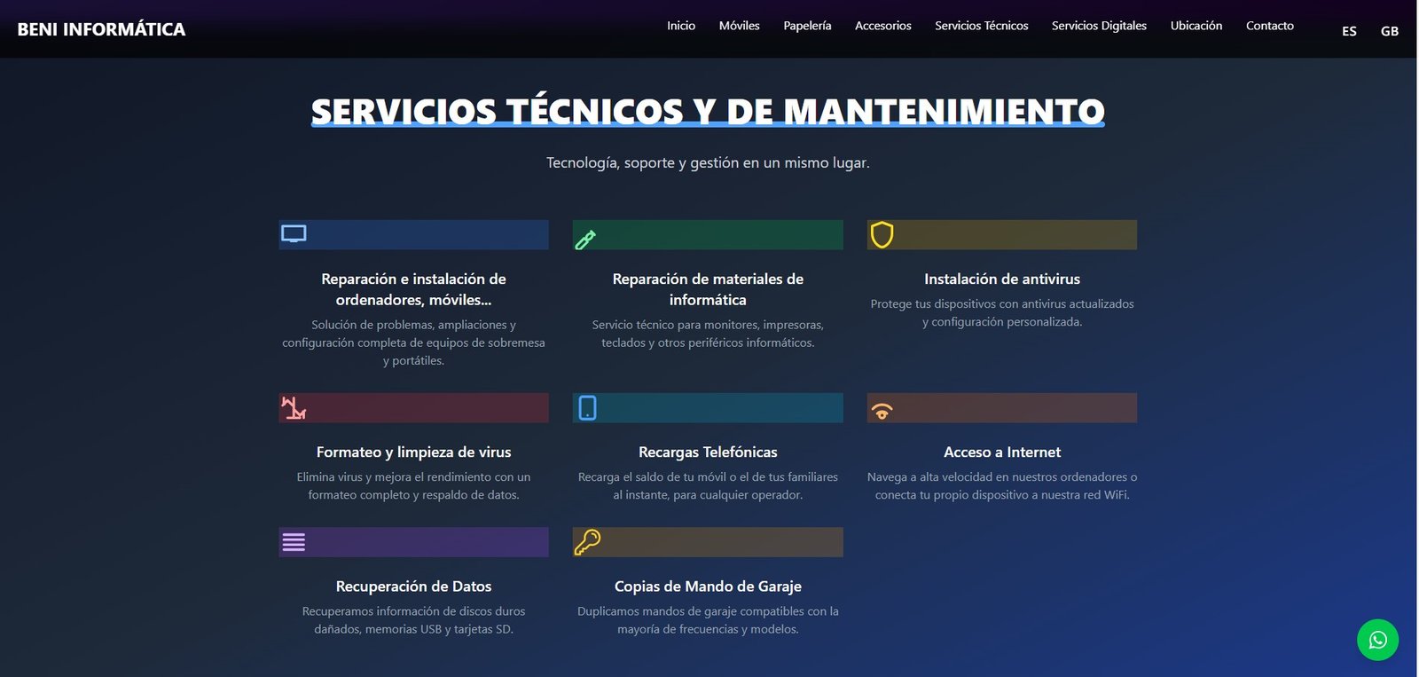 Servicios técnicos y mantenimiento informático en Benidorm