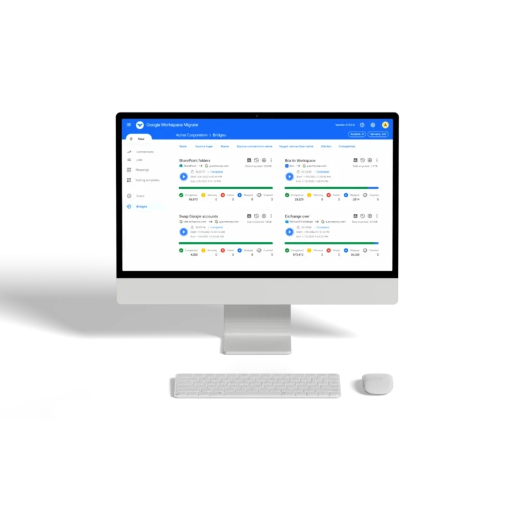 Google Workspace en pantalla de ordenador